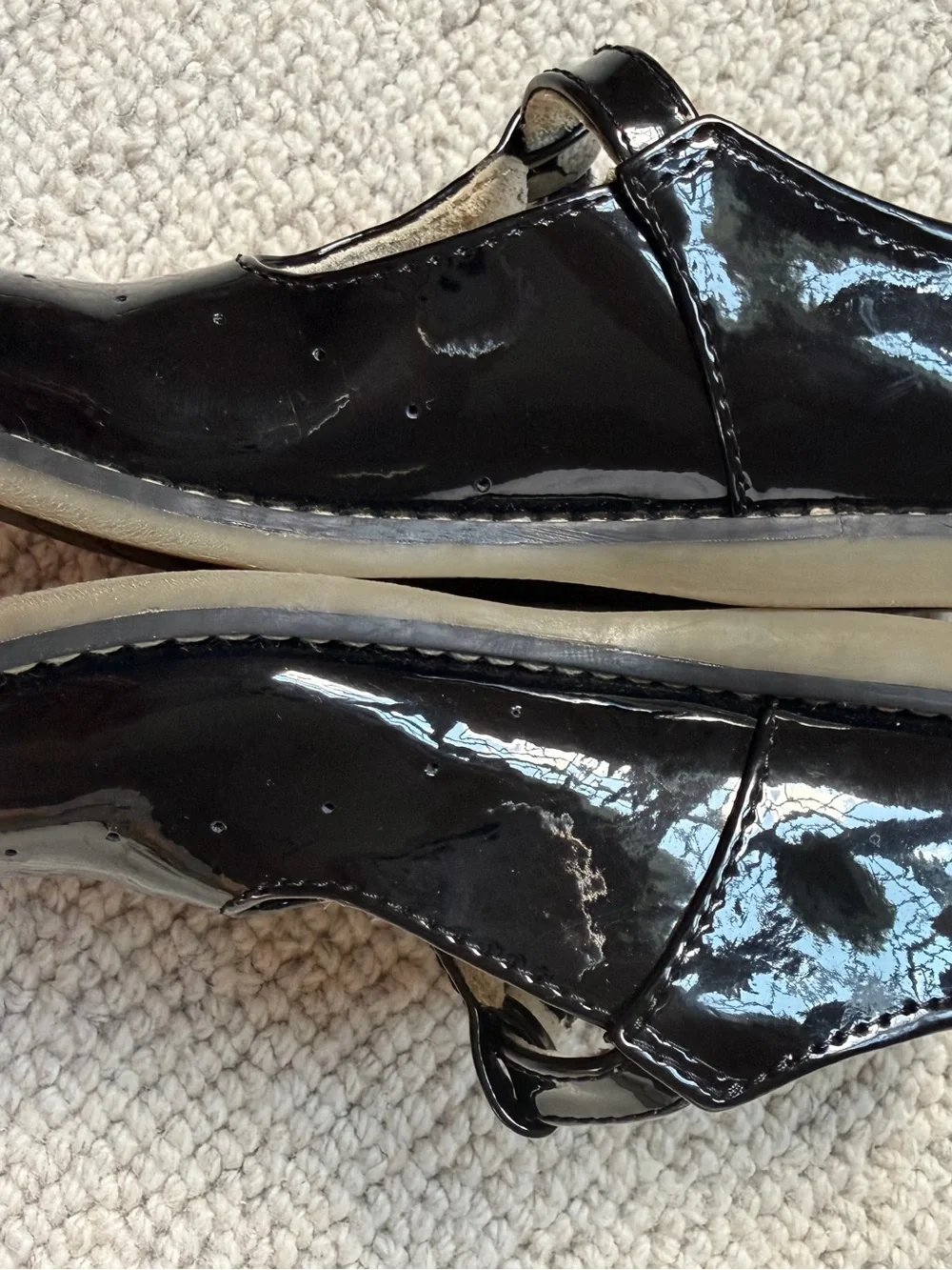 Footmates Toddler black t-strap patent leather Mary Jane 